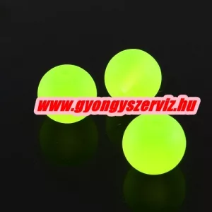 Matt üveggyöngy. 6, 8, 10mm. Neonzöld.  20db/csomag.