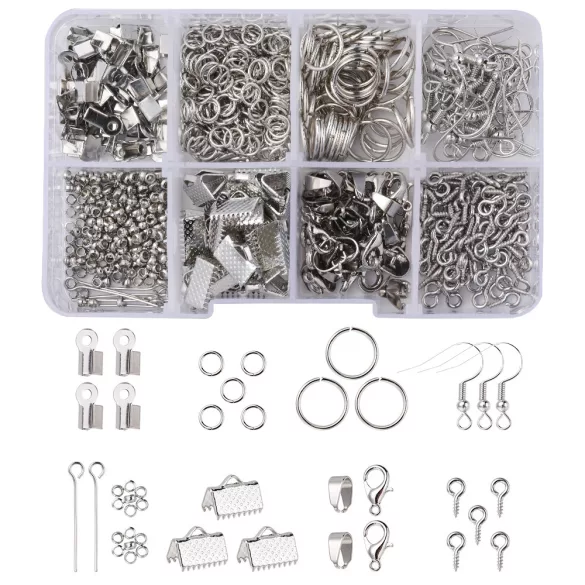 DiY. 576 darabos szerelékes szett, ajándék tároló dobozban. Platina szín.