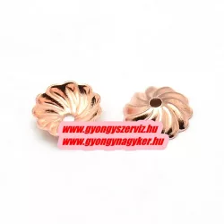 20db gyöngykupak.  Rózsaarany szín. 7x2mm.