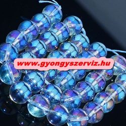 Aura kvarc, aura kristály. Óceán kék. 10mm.