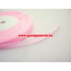 Organza szalag. Rózsaszín. 10mm. 1 tekercs.