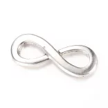 Köztes fém összekötő elem. Végtelen jel. 35x13mm. Antik ezüst szín.