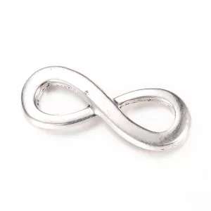 Köztes fém összekötő elem. Végtelen jel. 35x13mm. Antik ezüst szín.