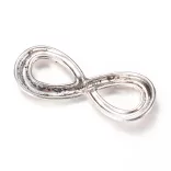 Köztes fém összekötő elem. Végtelen jel. 35x13mm. Antik ezüst szín.