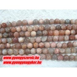 Barna holdkő ásványgyöngy.  8mm.