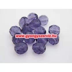Kiárusítás! 10db.Cseh csiszolt gyöngy. 10mm. Ametiszt.