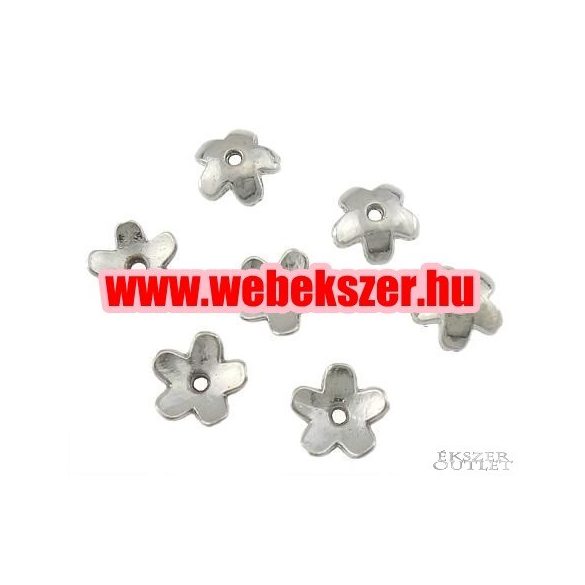 50db gyöngykupak. Fémgyöngy. Antik ezüst szín.6.5x6.5x2mm. Leárazva!