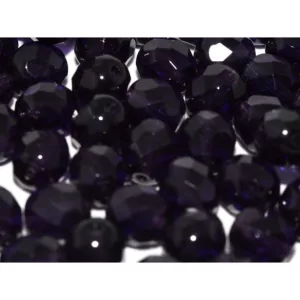 Kiárusítás! 20db. Cseh csiszolt gyöngy. 8mm. Sötét lila. 
