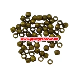 Stopper. Összenyomható rögzítő elem, fémgyöngy. 1g. Antik bronz szín.