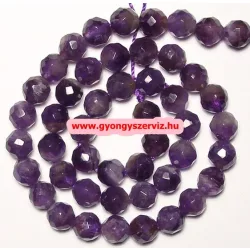 Csiszolt ametiszt gyöngy. 8mm. Leárazva !
