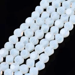   Leárazás!  20db. Csiszolt, matt üveggyöngy. 6mm. " Opalit".