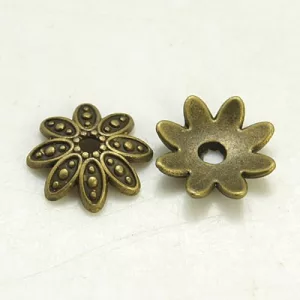20db gyöngykupak. 15x4mm. Antik bronz szín.
