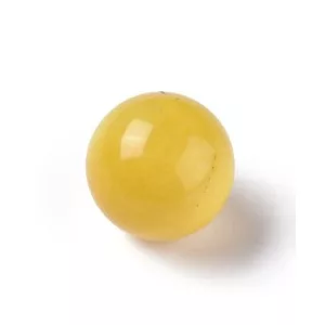 Festett jade, marokkő, harmónia gömb. Sárga. 16mm.