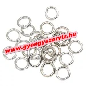 100db. Nyitott szerelő karika. 4x1mm. Platina szín.