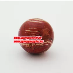   Márvány jáspis ásványgyöngy. Marokkő, harmónia gyöngy. 18mm. Tartósan alacsony ár!