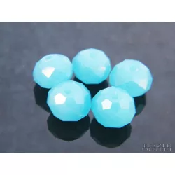   Kiárusítás!  10db. Csiszolt üveggyöngy. 10mm. Kék. Mindig akcióban!