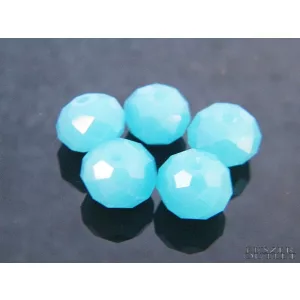 Kiárusítás!  10db. Csiszolt üveggyöngy. 10mm. Kék. Mindig akcióban!