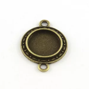 Kaboson lencse alap, összekötő elem. 14mm lencséhez. Antik bronz szín.