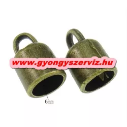   10db. Beragasztható ékszervég. 8x14mm. Antik bronz színben. 