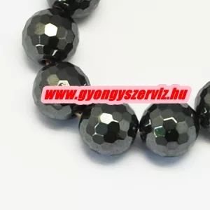 Csiszolt hematit gyöngy. 10mm.    Leárazva!
