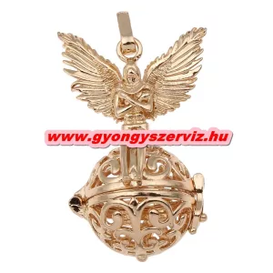 Leárazás! Angyalhívó medál. Angyallal. Arany szín.