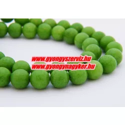 Jade ásványgyöngy. 8mm. Almazöld. AAA.