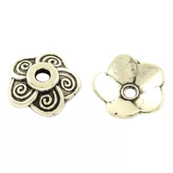 50db gyöngykupak. 8x2mm. Antik ezüst szín.