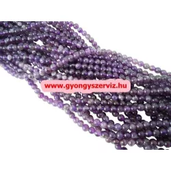   20db. Ásványgyöngy, féldrágakő gyöngy. Ametiszt.  8mm. Leárazva !