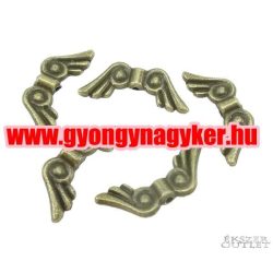   10db. Angyalszárny. 20x8x3mm. Antik bronz szín. Fémgyöngy, köztes gyöngy.