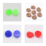 10db. Imitált achát, kaboson lencse. 12x5mm. 12 szín.