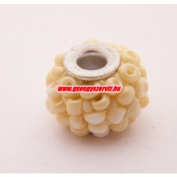   Indonéz gyöngy, bali gyöngy. Krém. 10x15mm. Mindig akcióban!