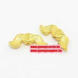   10db. Angyalszárny, fém köztes gyöngy. 19x7.5x3.5mm. Arany szín.