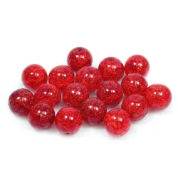  Kiárusítás! 10db. Cseh roppantott üveggyöngy. 8mm. Piros. Mindig akcióban!
