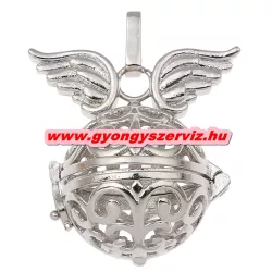 Leárazás! Angyalhívó medál. Platina szín.