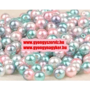 20db. Tekla gyöngy. 8mm. Két szín türkiz. Mindig akcióban!