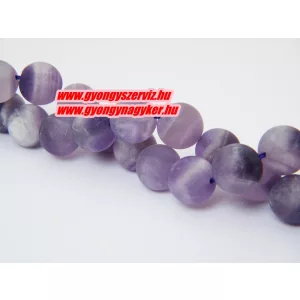 Matt ametiszt ásványgyöngy. 10mm. Leárazva !