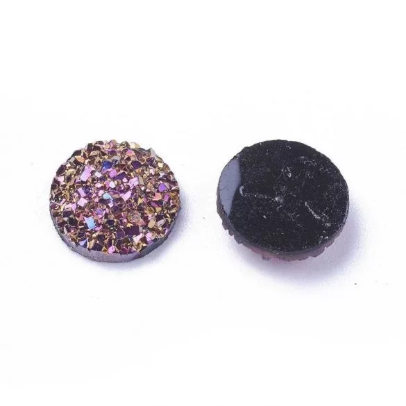 10db. Imitált achát, kaboson lencse. 12mm. 13 szín.
