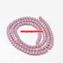   Kiárusítás!  Csiszolt üveggyöngy, fánkgyöngy. 3x4mm. Antik rózsaszín. 5g/cs. Mindig akcióban!