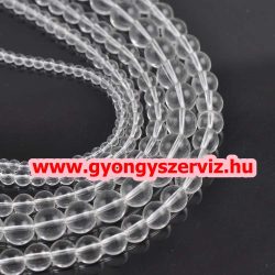   10db. Ásványgyöngy, féldrágakő gyöngy. Hegyikristály.  10mm.