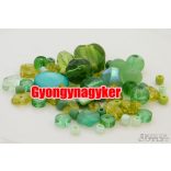 Vegyes gyöngy válogatás. Üveg, ásvány gyöngy mix. 20g. 12 szín! Mindig akcióban!