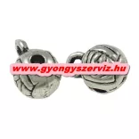 10db.  Charm tartó, medál tartó, köztes fémgyöngy. Rózsa. 6x9mm