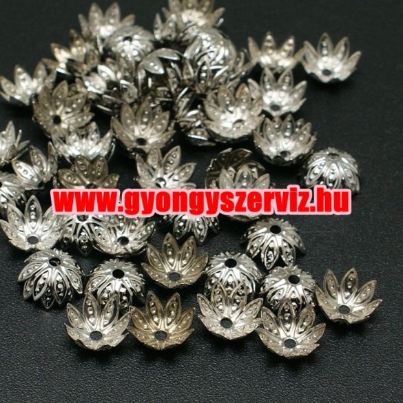 20db gyöngykupak. 10x4mm. Platina szín.