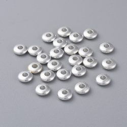 10db. Köztes gyöngy. Diszkosz. 6x2mm. Ezüst szín.