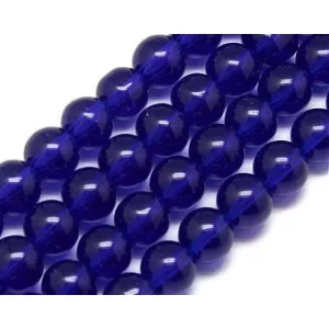 Üveggyöngy. 6mm. Királykék. 20db/csomag.