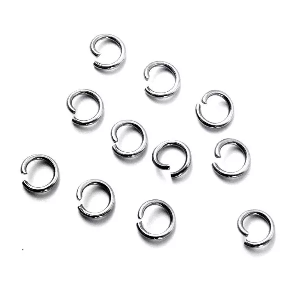 Acél szerelő karika. Nyitott. 5x0.7mm. 100db/csomag.