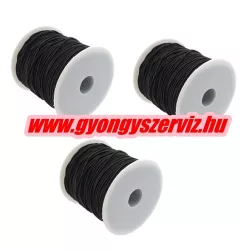 10m. Gumizsinór, kalapgumi. 0.8mm. Fekete.
