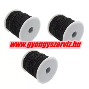 10m. Gumizsinór, kalapgumi. 0.8mm. Fekete.