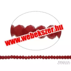   Kiárusítás!  10db. Csiszolt üveggyöngy.Meggy piros. 8x12mm. Mindig akcióban!