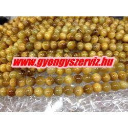 Világosbarna tigrisszem ásványgyöngy. 8mm.