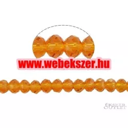   Kiárusítás!  20db. Csiszolt üveggyöngy. Fánkgyöngy. 8x10mm. 7 színben! Mindig akcióban!